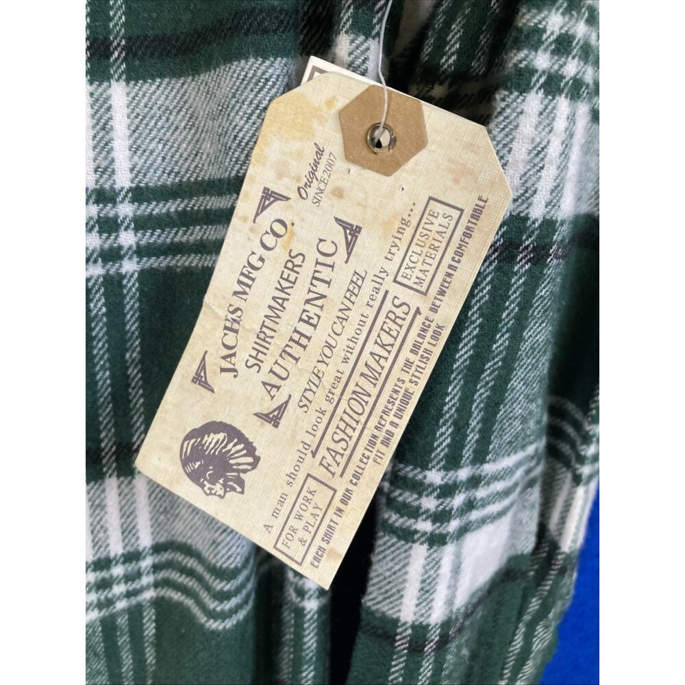 Jachs NY Girlfriend Plaid Flannel Shirt Dress Women’s Small Green White Tunic S - Picture 7 of 16